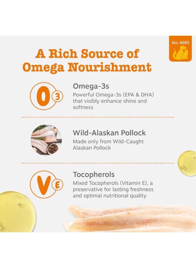 Zesty Paws Wild Alaskan Fish Oil For Dogs & Cats All Ages 32 floz 946 ml - Image 5